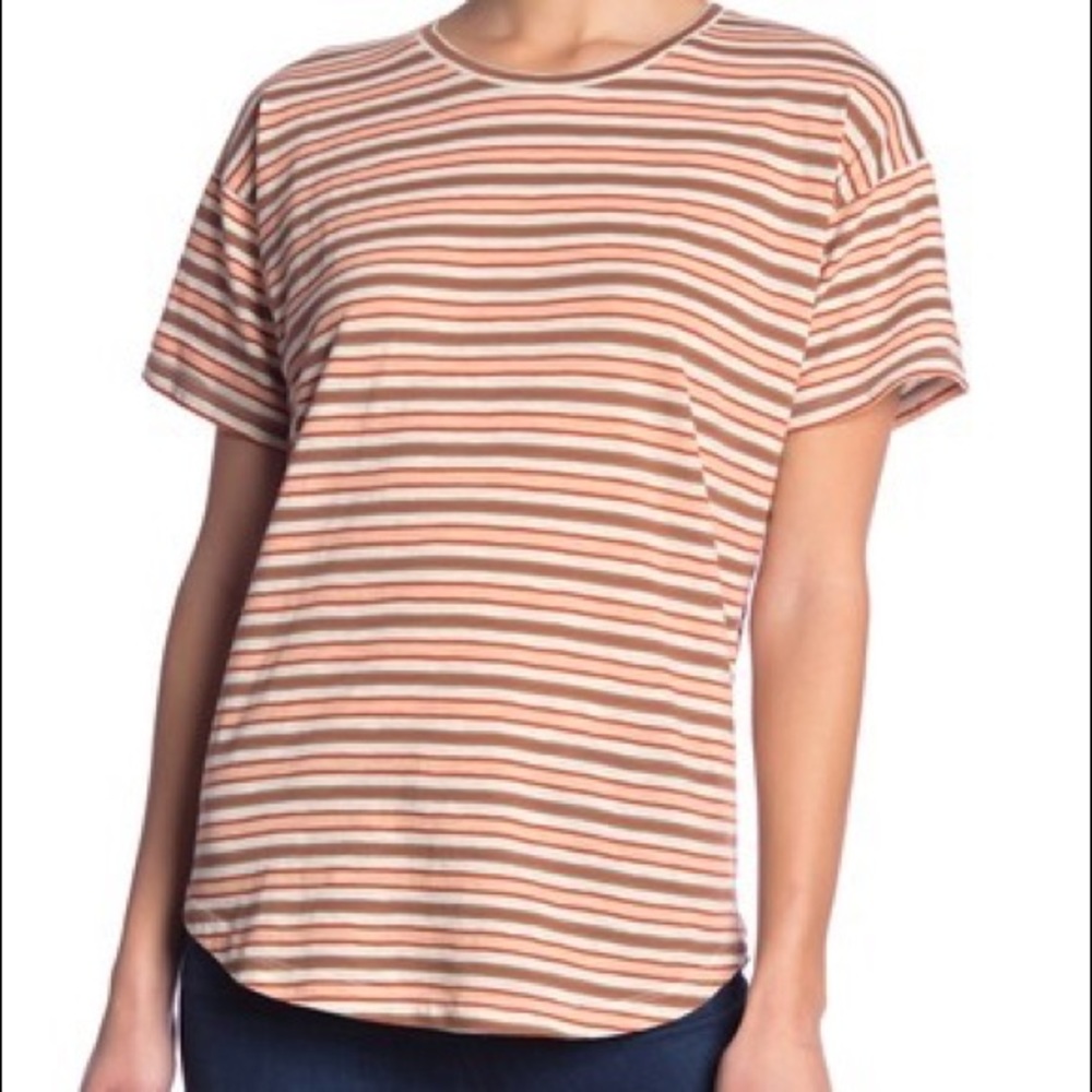 Striped crew neck tee- multiple sizes available